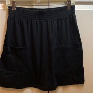 Black cotton Pink mini skirt